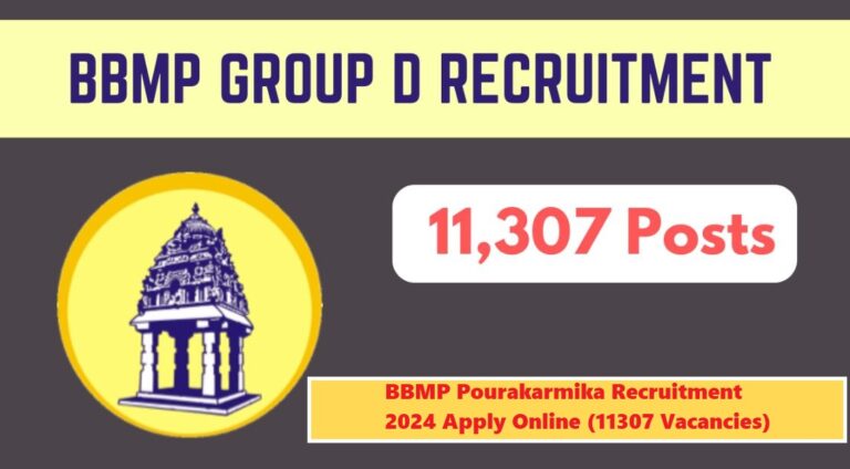 BBMP Pourakarmika Recruitment 2024 Apply Online (11307 Vacancies)