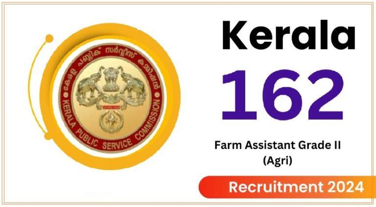KPSC 162 Farm Assistant Grade II (Agriculture) Online Form 2024